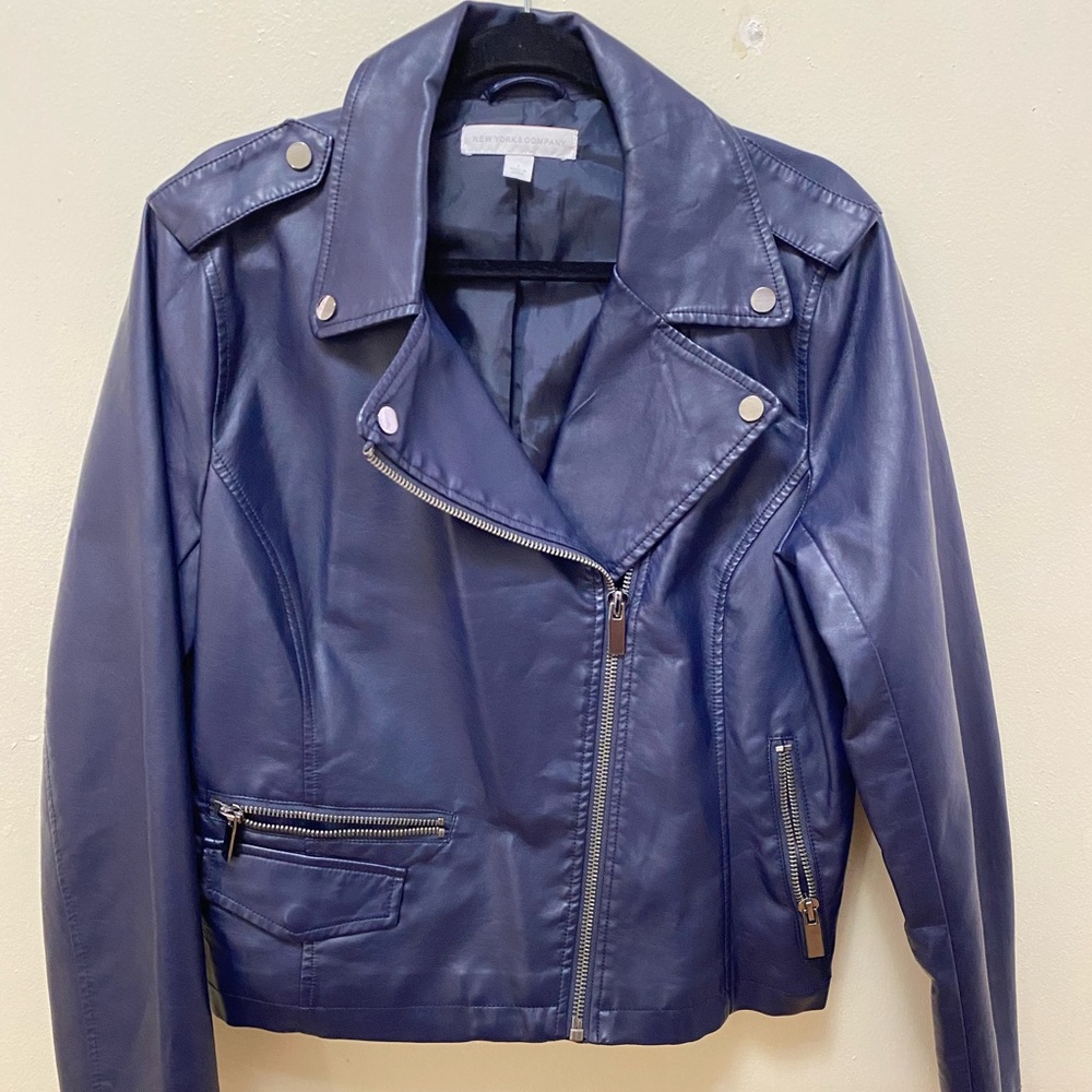 Blue Leather Jacket
